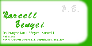 marcell benyei business card