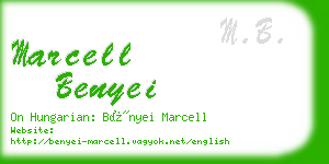 marcell benyei business card